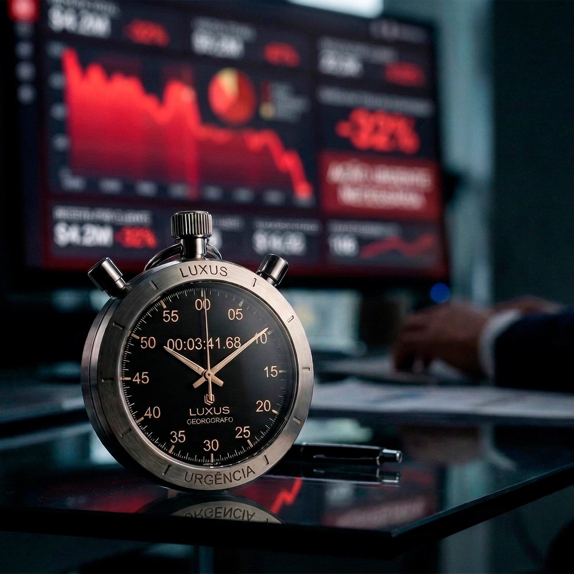 Laptop mockup with abstract geometric design on the screen.